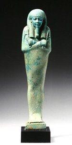 Figura Ushabti para Nakht-Hor-em-heb-mes-em-khereden, Período Dinástico Tardío, c.600 a.C.