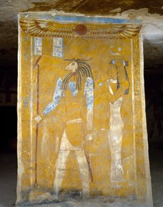 Pinturas murales de la Tumba de Pa Nentwy, Oasis de Bahariya, Giza, Egipto. Civilización egipcia, Dinastía XXVI, 663-525 a.C. de Egyptian 26th Dynasty