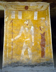Pinturas murales de la Tumba de Pa Nentwy, Oasis de Bahariya, Giza, Egipto. Civilización egipcia, Dinastía 26, 663-525 a.C. de Egyptian 26th Dynasty