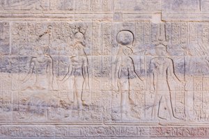 Relieves del templo de Philae, Asuán, Egipto