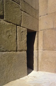 Muro de granito del templo del valle de Kefrén de Egyptian 4th Dynasty