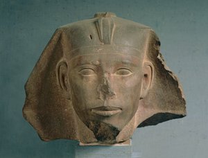 Cabeza del Rey Djedefre, de Abu Roash, Reino Antiguo, c.2565-2558 a.C. (cuarcita) de Egyptian 4th Dynasty