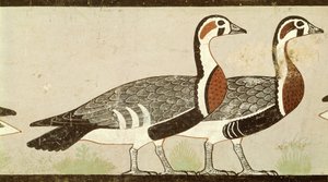Gansos de Meidum, de la Tumba de Nefermaat y Atet, Reino Antiguo, c.2620 a.C. (estuco pintado)