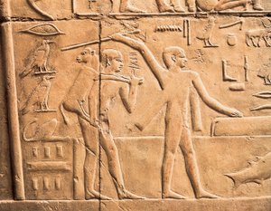 Escenas de trabajo agrícola, detalle de Egyptian 4th Dynasty
