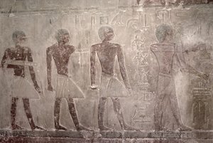 Artesanos de la pared sur de la capilla mastaba de Ti