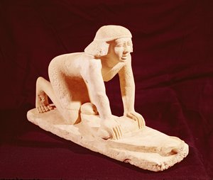 Modelo de un sirviente moliendo grano, Reino Antiguo, de Saqqara
