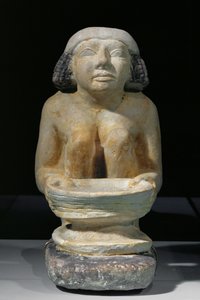 Mujer con tamiz. De Gizeh, mastaba de Djacha. Medio (piedra caliza) de Egyptian 5th Dynasty