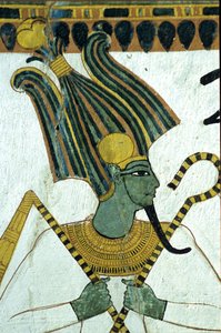 Antiguo Egipto, Pintura mural, , Osiris, Señor del Inframundo, Tumba de Sennedjem, Tebas, Deir el Medina de Egyptian Egyptian