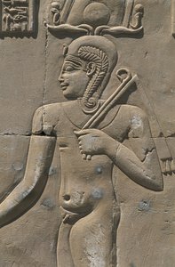 Egipto, Desierto Libio, Oasis de Al-Dakhilah (Dakhla), relieve en templo egipcio de Egyptian Egyptian