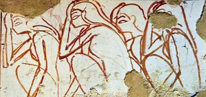 Pintura mural de una tumba egipcia de Egyptian Egyptian
