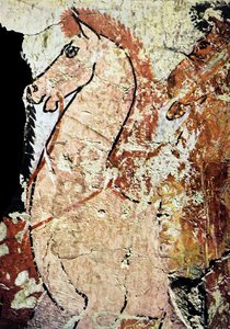 Pintura mural de una tumba egipcia
