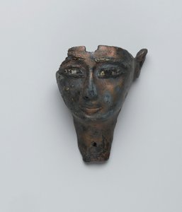 Rostro de una estatua compuesta, Período Intermedio Tardío-Período Tardío (bronce) de Egyptian Egyptian
