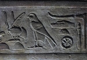 Hieroglyps, Abeja del Faraón y Halcón de Horus, Templo de Horus, Edfu