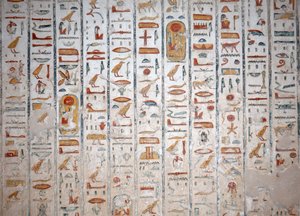 Jeroglífico mural, Valle de los Reyes, Luxor de Egyptian Egyptian