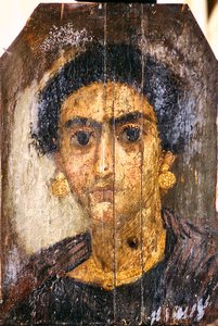 Retrato de mujer, c.100-300 (encáustica sobre tabla) de Egyptian Egyptian