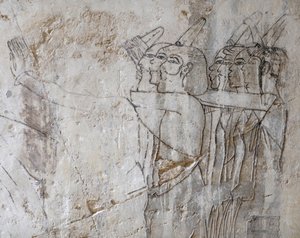 Dibujo de un grupo de hombres, tumba de Ramose de Egyptian Egyptian
