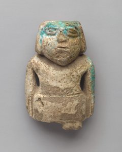Estatuilla de un hombre de pie, Período Dinástico Temprano, c.3000-2675 a.C. (faianza). de Egyptian Egyptian