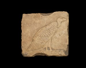 Un Bloque con un Buitre de Pie en una Cara y un Búho en la Otra, Periodo Ptolemaico