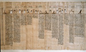 Antigüedad egipcia: Papiro de un Libro de los Muertos. Período ptolemaico. Museo Egipcio de Turín - Antiguo Egipto: papiro del Libro de los Muertos. Período ptolemaico. Museo Egipcio, Turín, Italia de Egyptian Ptolemaic Period