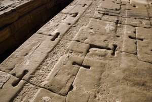 Antigüedad egipcia: detalle del techo, Templo de Hathor, Dendera, Egipto de Egyptian Ptolemaic Period