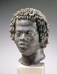 Cabeza de un hombre negro, finales del siglo II a.C. de Egyptian Ptolemaic Period