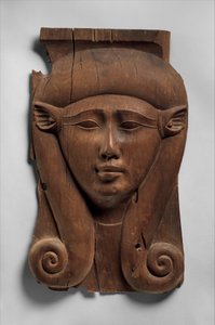 Panel de una Columna de Hathor, 380-200 a.C. (cedro)