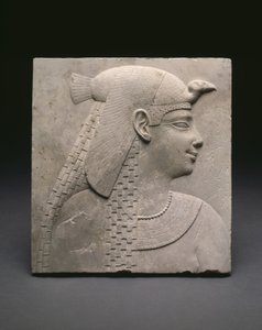 Placa de relieve que representa a una reina o diosa, período ptolemaico de Egyptian Ptolemaic Period