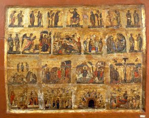 Fila de Deesis y las Doce Grandes Fiestas de Egyptian School