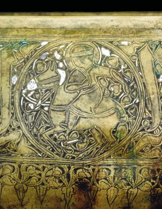 Detalle de un cuenco mameluco, c.1351 de Egyptian School