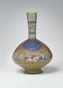 Botella esmaltada y dorada, c.1270-99 de Egyptian School