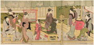 La sala delantera del Naniwaya (Naniwaya misesaki) de Eishōsai Chōki