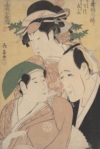 Festival Niwaka de Año Nuevo en los barrios de placer, ca. 1796 de Eishōsai Chōki