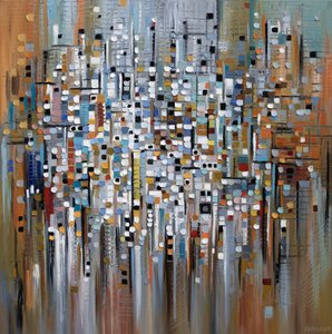Ciudad abstracta y vibrante de Ekaterina Ermilkina