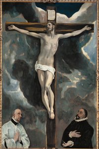Cristo en la cruz y dos donantes - ...