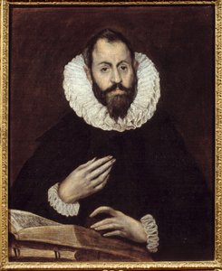 Retrato de hombre. Pintura de Domenikos Theotokopoulos llamado El Greco (1541-1614), circa 1600-1610 de El Greco