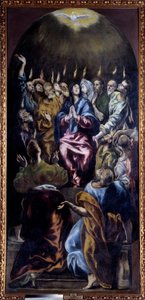 Pentecostés. Pintura de Domenikos Theotokopoulos conocido como El Greco