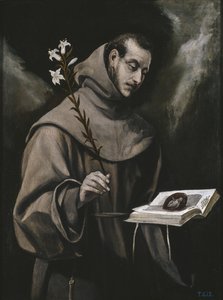 San Antonio de Padua, c. 1580 de El Greco