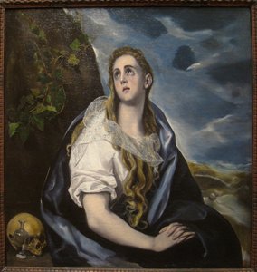 Española:  Magdalena penitente (El Greco, Worcester) The Penitent Magdalene de El Greco