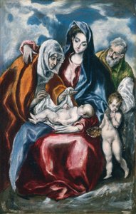 La Sagrada Familia con Santa Ana y el Niño Juan Bautista, c.1595-1600 de El Greco