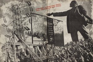 El comunismo es el gobierno soviético más la electrificación de todo el país, 1933 de Eliezer Markowich Lissitzky
