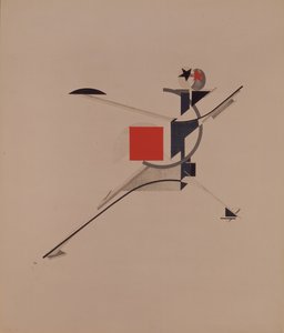 El Nuevo. Figurilla para la ópera Victoria sobre el sol de A. Kruchenykh, 1920-1921