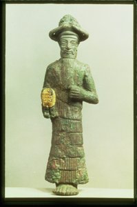 Dios elamita con mano dorada de Susa, suroeste de Irán, c.1800-1700 a.C. (bronce y oro) de Elamite