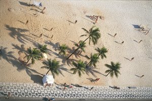 Brasil, Río de Janeiro, Playa de Ipanema, vista aérea de Nicolas d