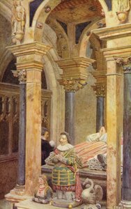 Y no pienses en el estrecho espacio entre la cuna y la tumba (litografía en color) de Eleanor Fortescue Brickdale