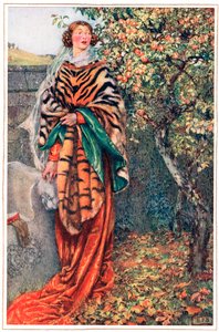 En la que el Rey la había mirado sin comprender y pasado, ilustración de "Idilios del Rey" de Alfred Tennyson (1809-92), publicado por Hodder & Stoughton de Eleanor Fortescue Brickdale
