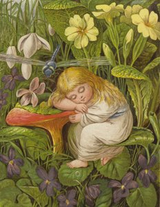 Pero sólo estaba hundido en un sueño de deleite (litografía en color) de Eleanor Fortescue Brickdale