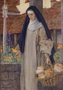 Ilustración de Idilios del Rey de Alfred Lord Tennyson (litografía en color) de Eleanor Fortescue Brickdale