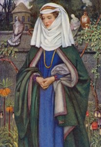 Ilustración de Idilios del Rey de Alfred Lord Tennyson (litografía en color) de Eleanor Fortescue Brickdale