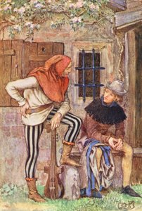 Ilustración para The Gathering of Brother Hilarius de Michael Fairless (litografía en color) de Eleanor Fortescue Brickdale