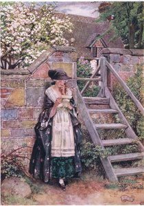 Olivia: "Lo que Olivia sentía realmente me inquietaba, en la lucha entre la prudencia y la pasión su vivacidad la abandonaba". (litho) de Eleanor Fortescue Brickdale
